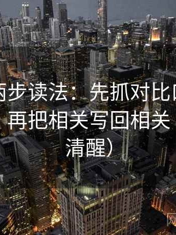 黑料网两步读法：先抓对比口径有没有对齐，再把相关写回相关（读完更清醒）