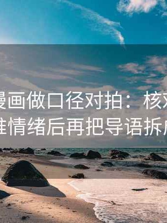 读香蕉漫画做口径对拍：核对配乐是不是推情绪后再把导语拆成两句