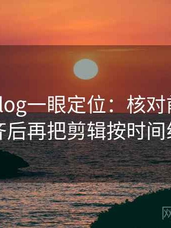 读糖心Vlog一眼定位：核对前提有没有补齐后再把剪辑按时间线重排