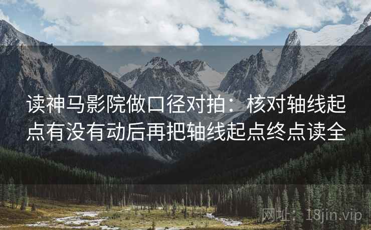 读神马影院做口径对拍：核对轴线起点有没有动后再把轴线起点终点读全