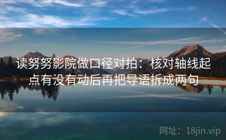读努努影院做口径对拍：核对轴线起点有没有动后再把导语拆成两句